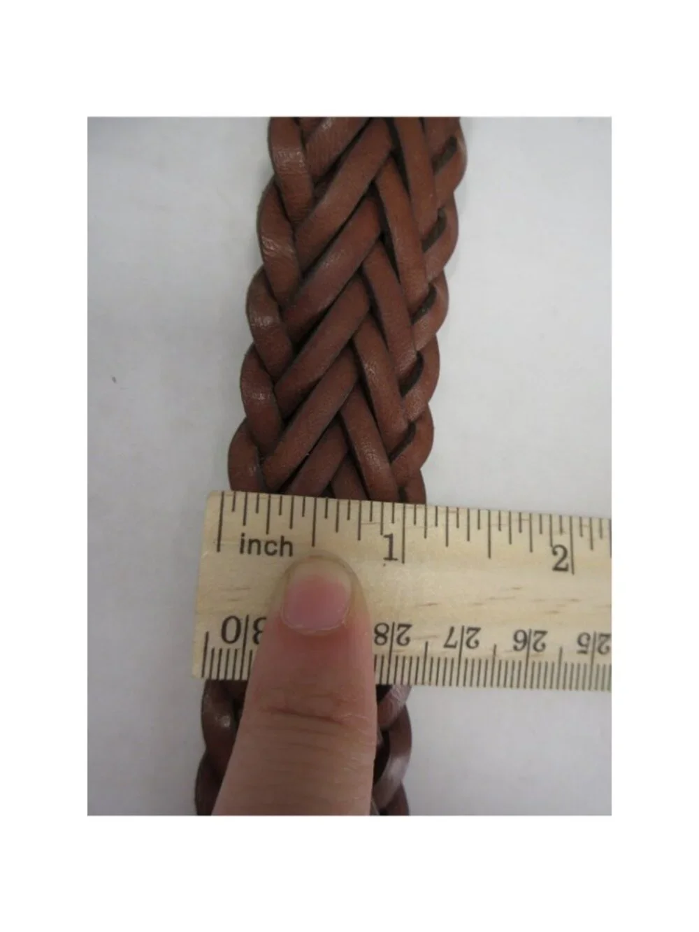 LL Bean Belt 42 Essential Genuine Leather Braided Deadstock NEW